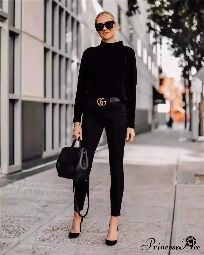 England Style Vintage High Waist Skinny Jeans - Image 5
