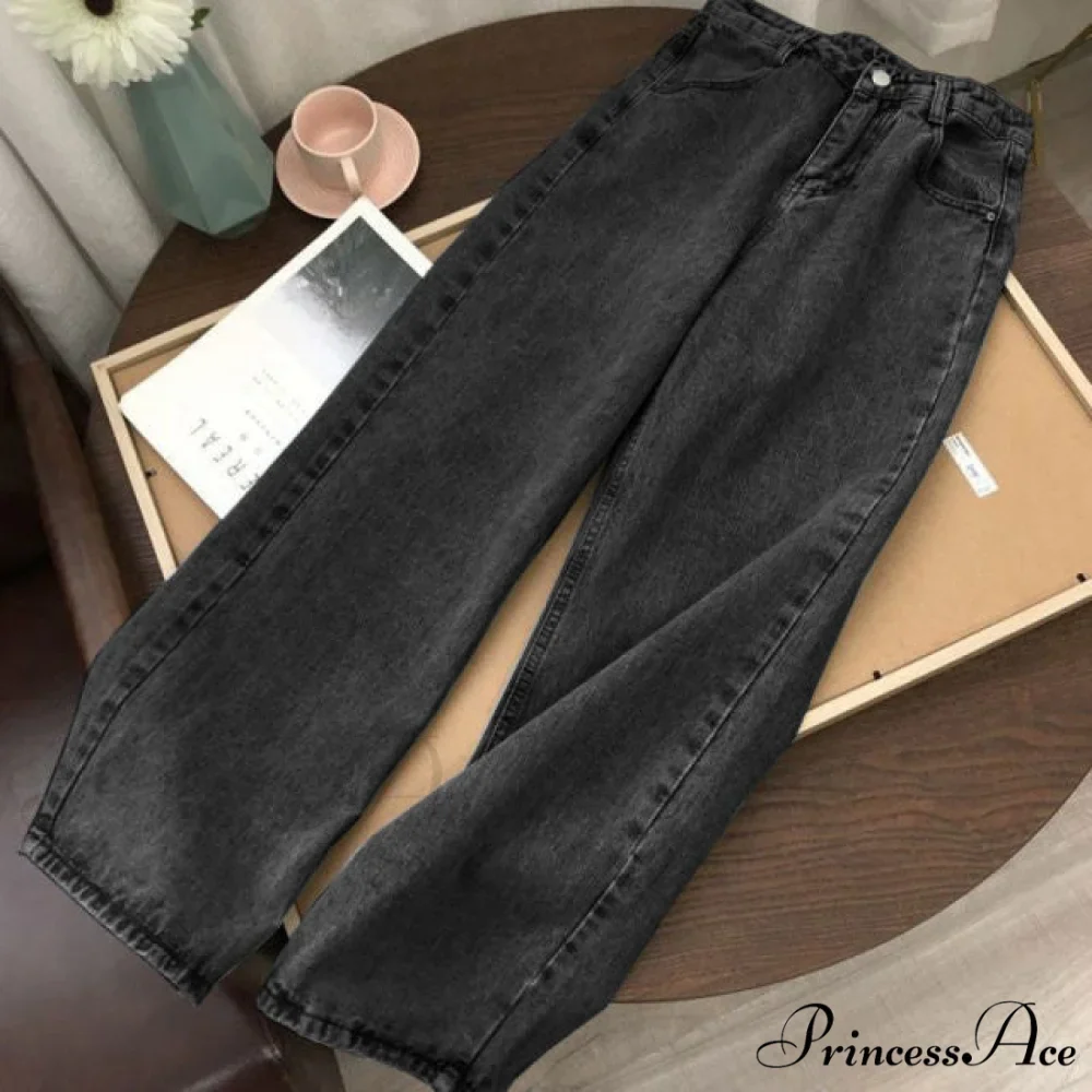 Light Blue Denim Vintage Wide Leg Pants - Image 4