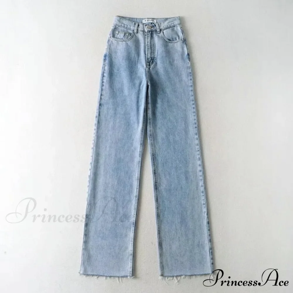 High Waist Slouchy Black Straight Leg Denim Trouser - Image 2