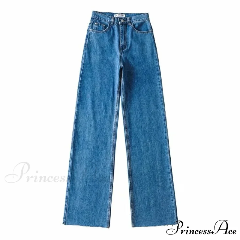 High Waist Slouchy Black Straight Leg Denim Trouser - Image 3