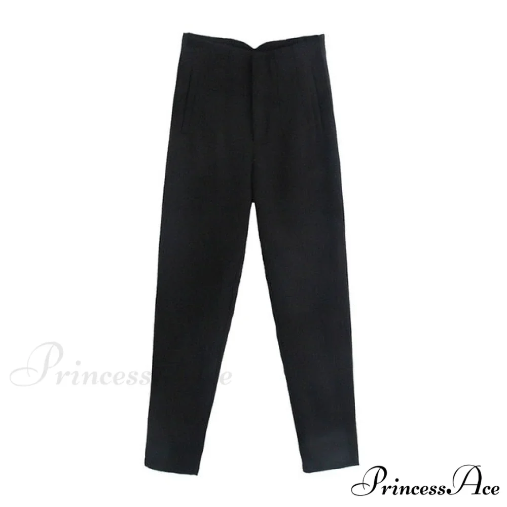 Chic Button Zip Elegant Pink Casual Pants - Image 5