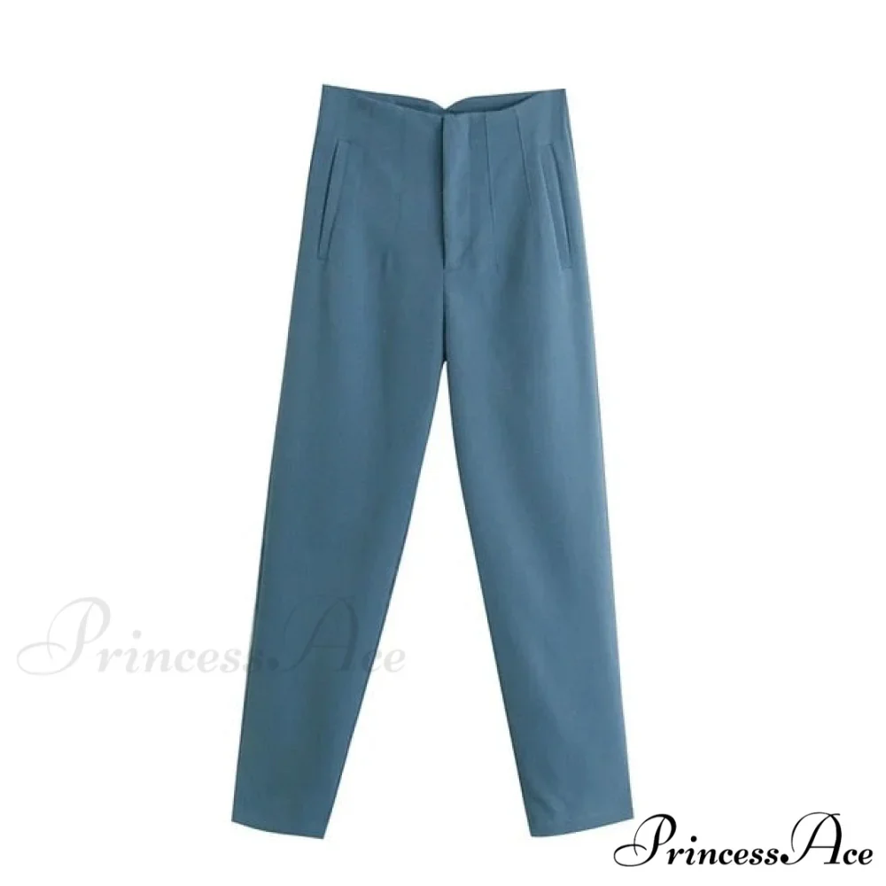 Chic Button Zip Elegant Pink Casual Pants - Image 8