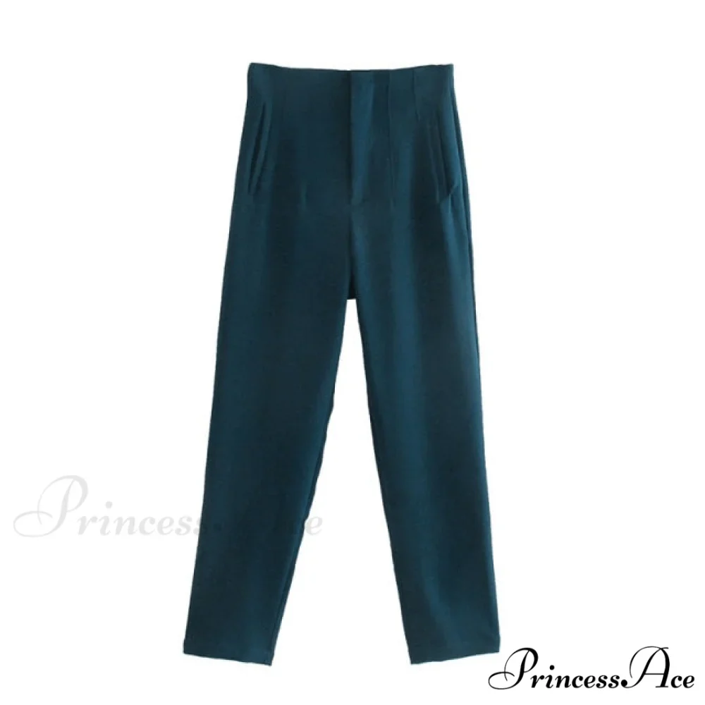 Chic Button Zip Elegant Pink Casual Pants - Image 9
