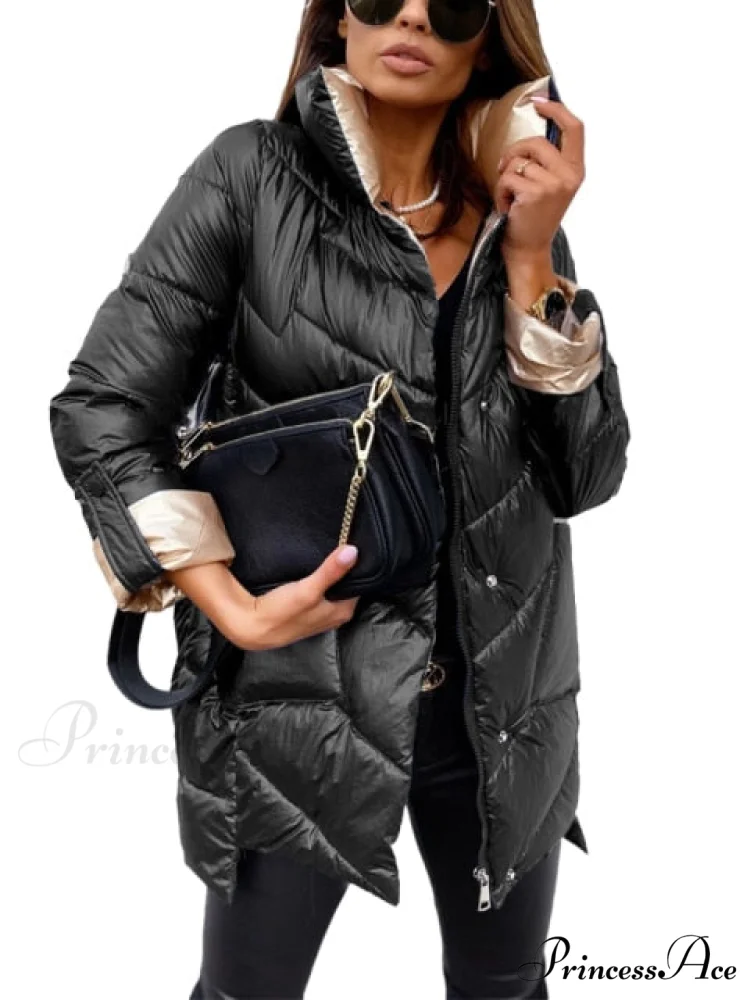 Oversized Outerwear Casual Cotton Padded Coat - Image 3