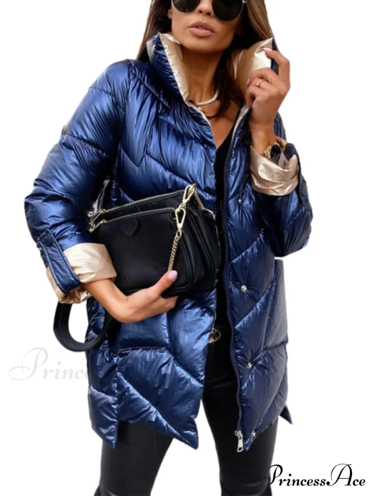 Oversized Outerwear Casual Cotton Padded Coat - Image 4