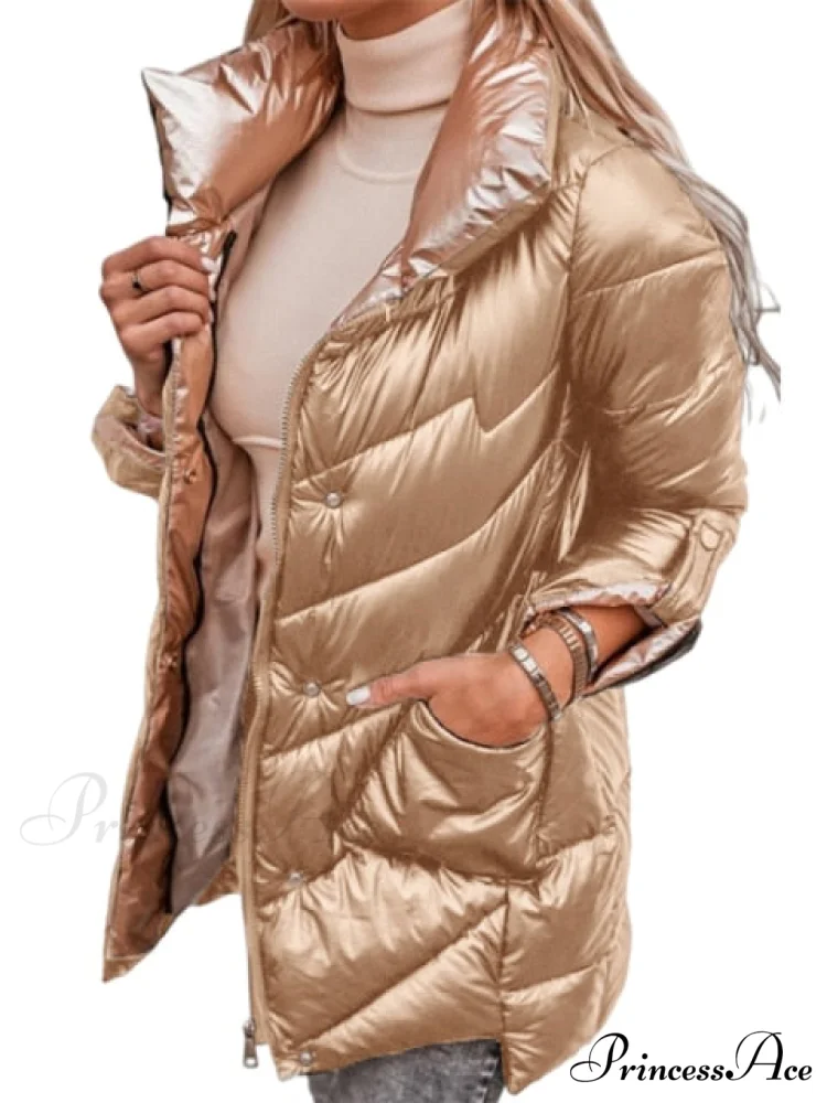 Oversized Outerwear Casual Cotton Padded Coat - Image 5