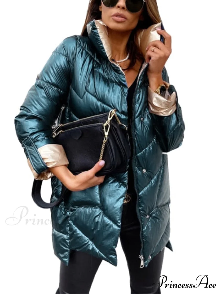 Oversized Outerwear Casual Cotton Padded Coat - Image 6