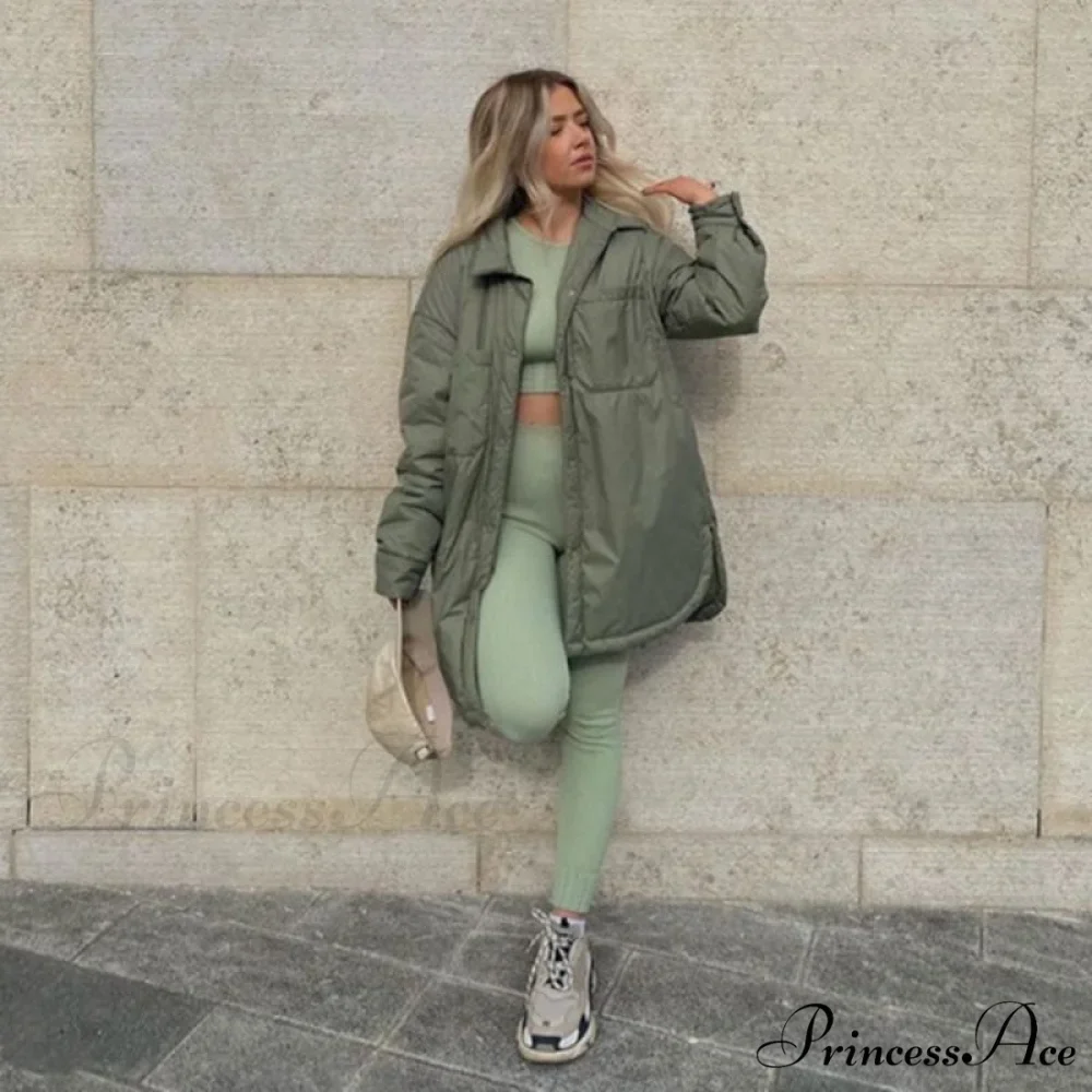 Loose Long Basic Pocket Shirt Coats - Image 8