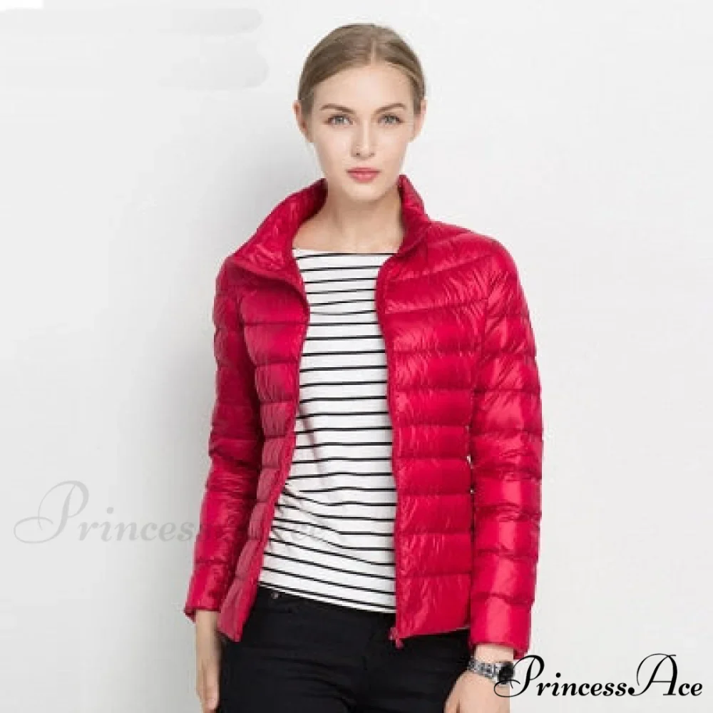 Slim Puffer Portable Windproof Down Coat - Image 9