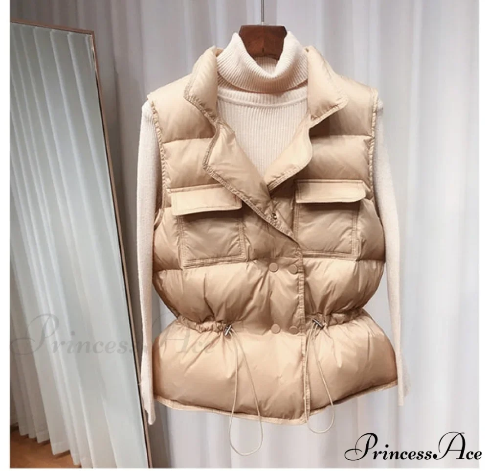 Waistcoat White Duck Down Coat - Image 4