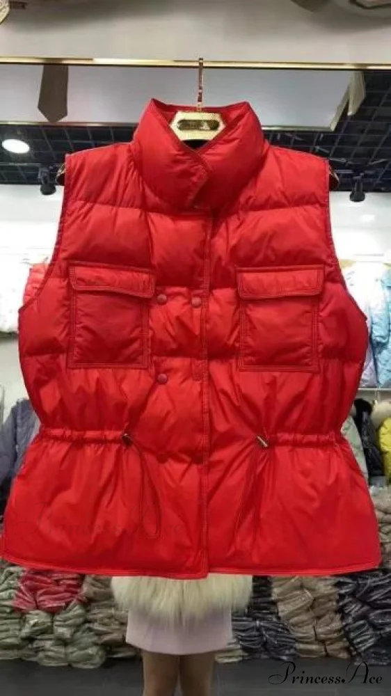 Waistcoat White Duck Down Coat - Image 6