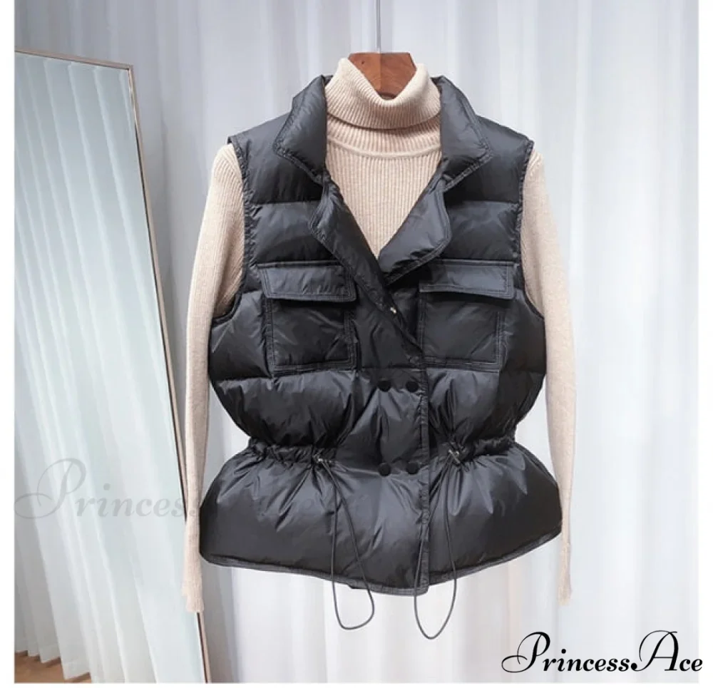 Waistcoat White Duck Down Coat - Image 7