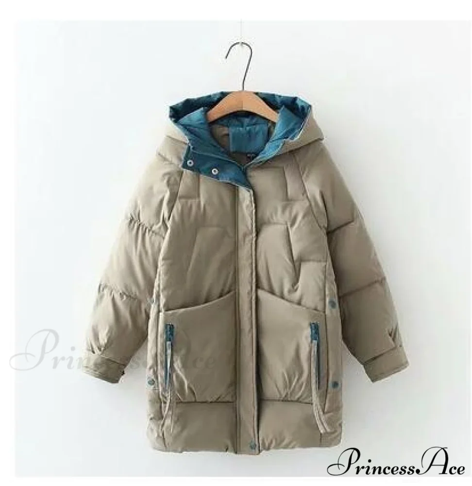 Long Warm Padded Parka Plus Size Coat - Image 4
