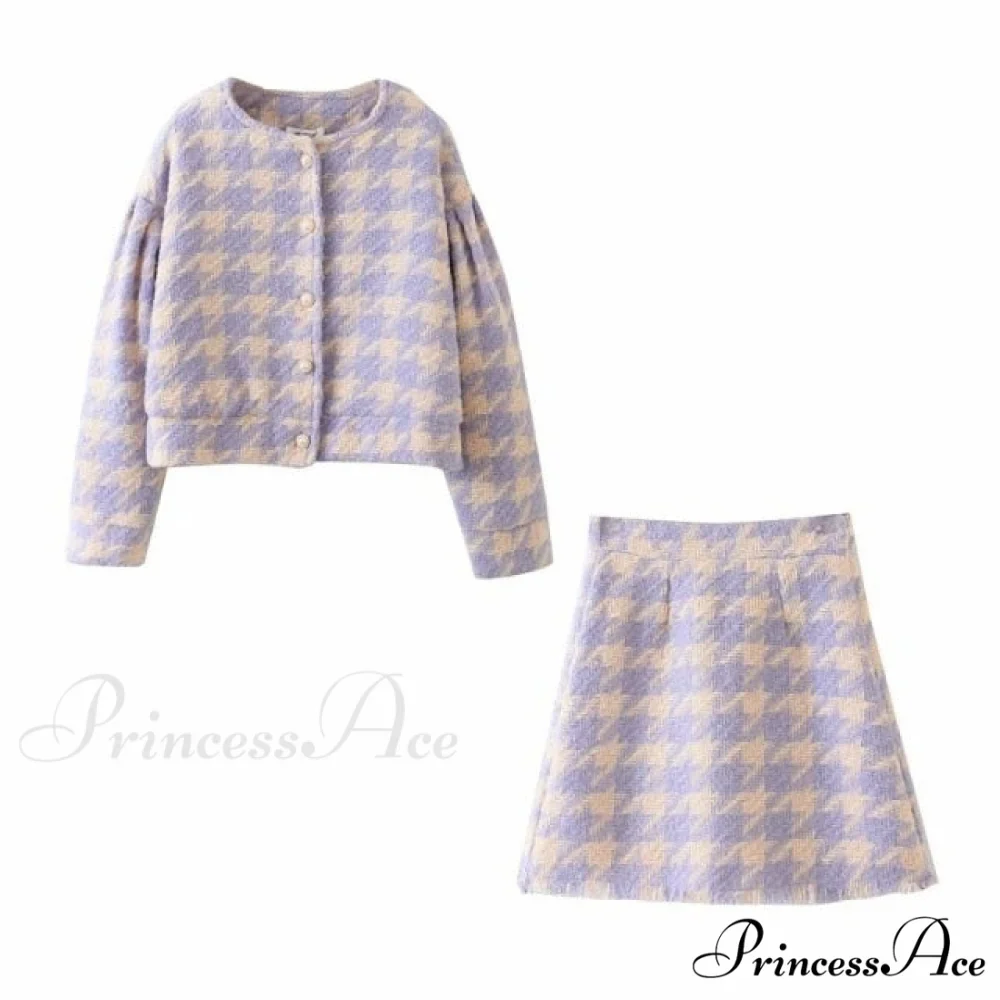 Top Tweet Blazer Mini A Line Skirts - Image 2