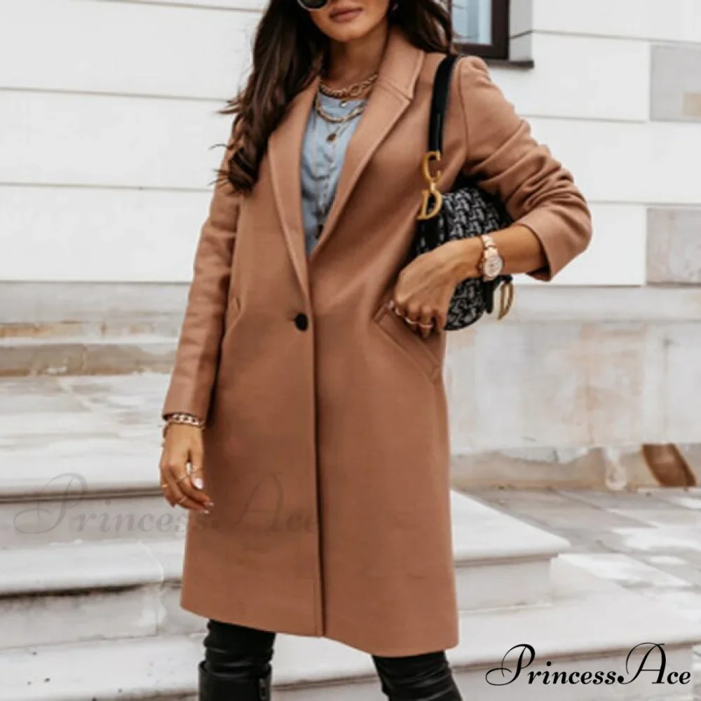 Lined Pocket Slim Outerwear Solid Casual Blazer - Image 10
