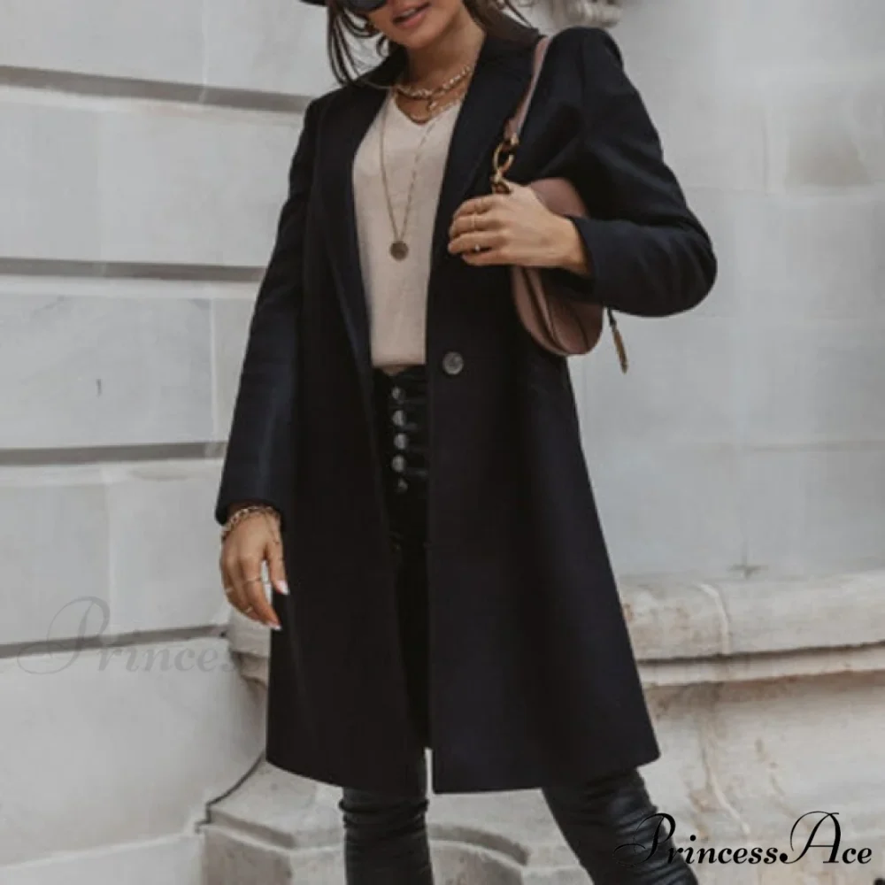 Lined Pocket Slim Outerwear Solid Casual Blazer - Image 2