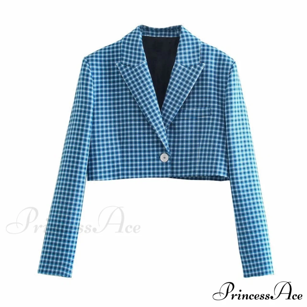 Blue Plaid Vintage Two-piece Set - Image 5