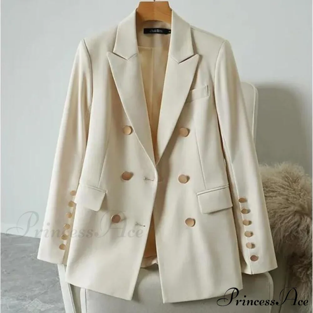 Short Slim Female Coat Black Blazer - Image 2