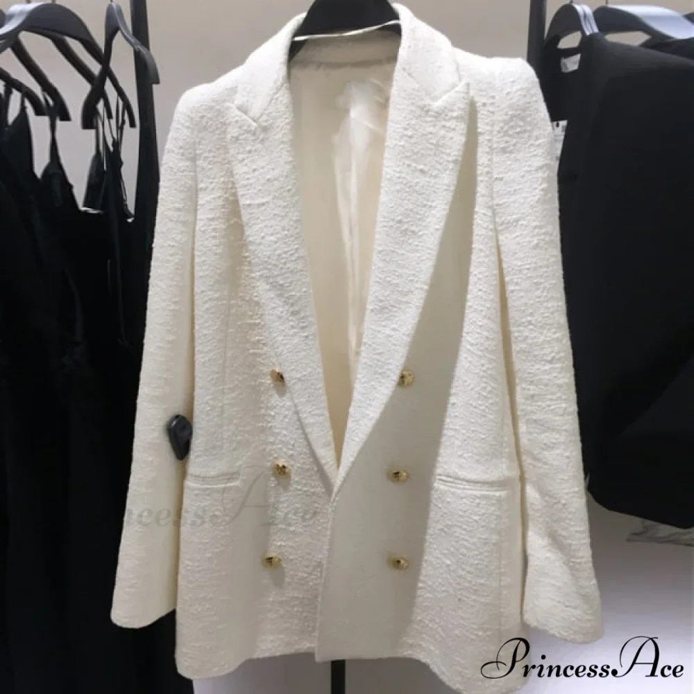 Vintage Tweed Chic Button Blazers - Image 5
