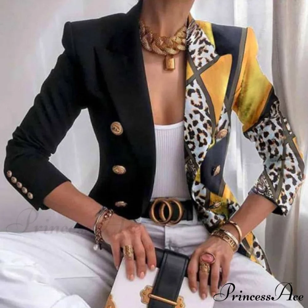 Office Lady Elegant Comfy Butterfly Print Blazer - Image 11