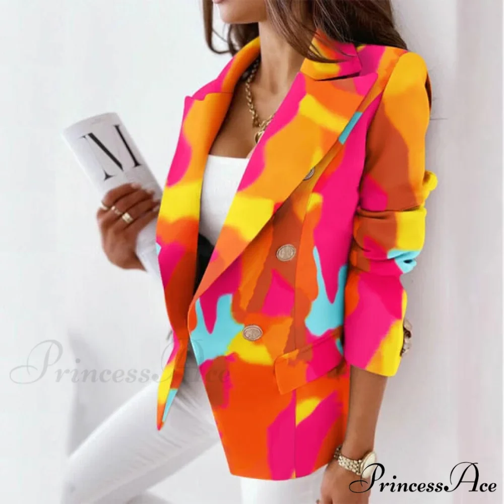 Office Lady Elegant Solid Blazer - Image 2