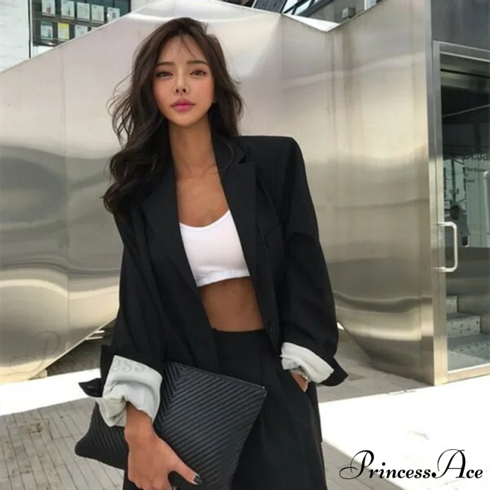 Elegant Black Single-breasted Women Blazer - Image 4
