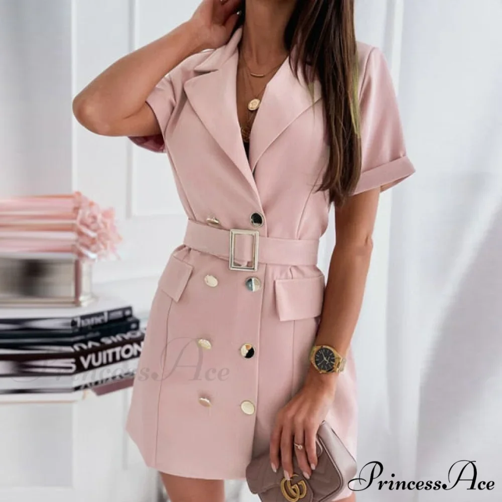 Belted Button Party Dress - Image 5