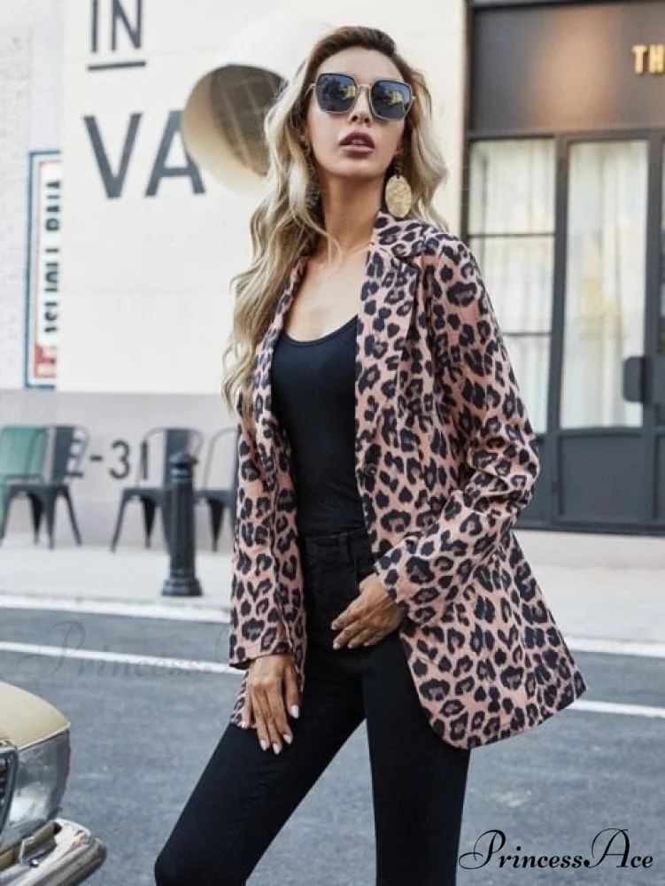 Irregular Printing Blazer - Image 13