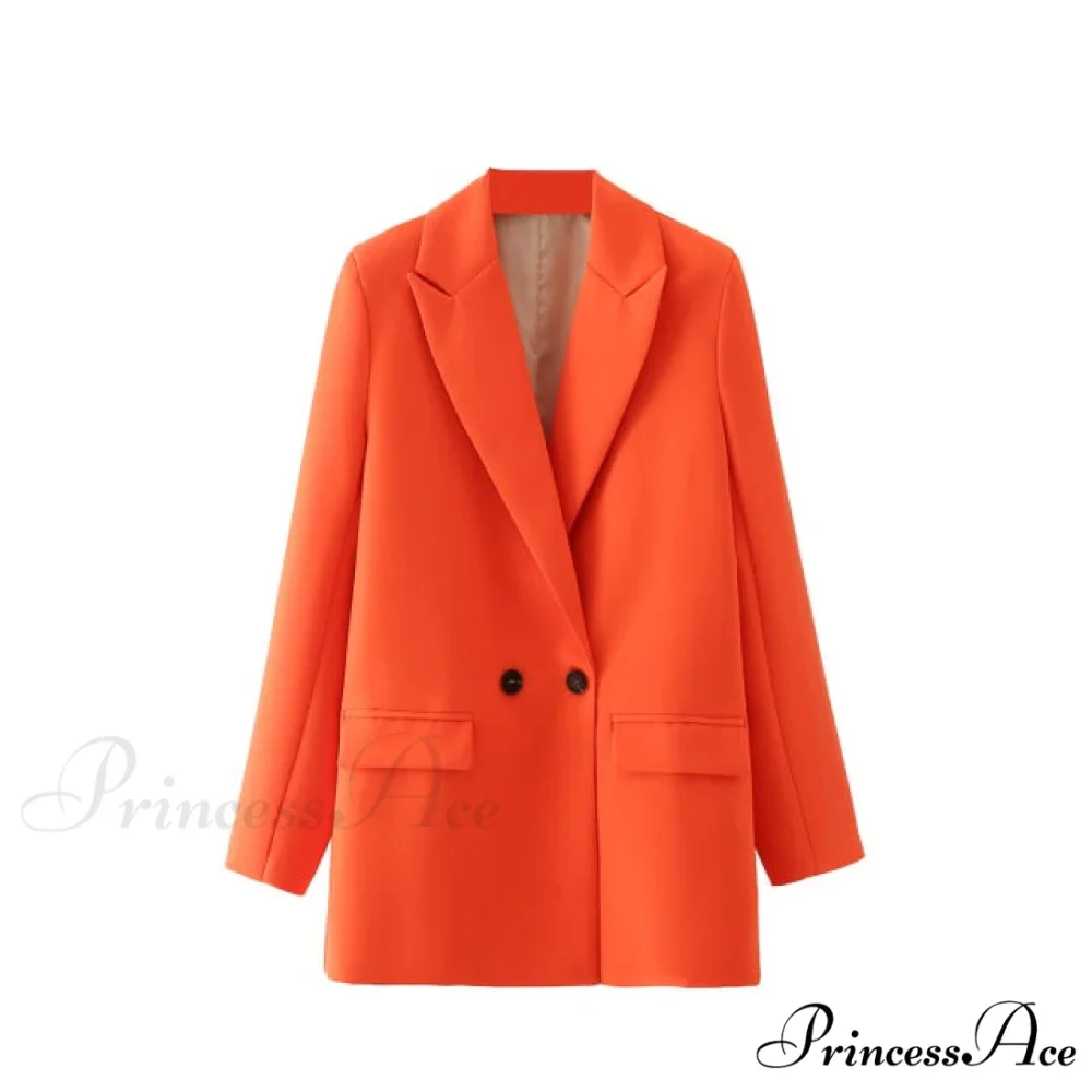 Casual Solid Color Pocket Decorative Blazer - Image 12