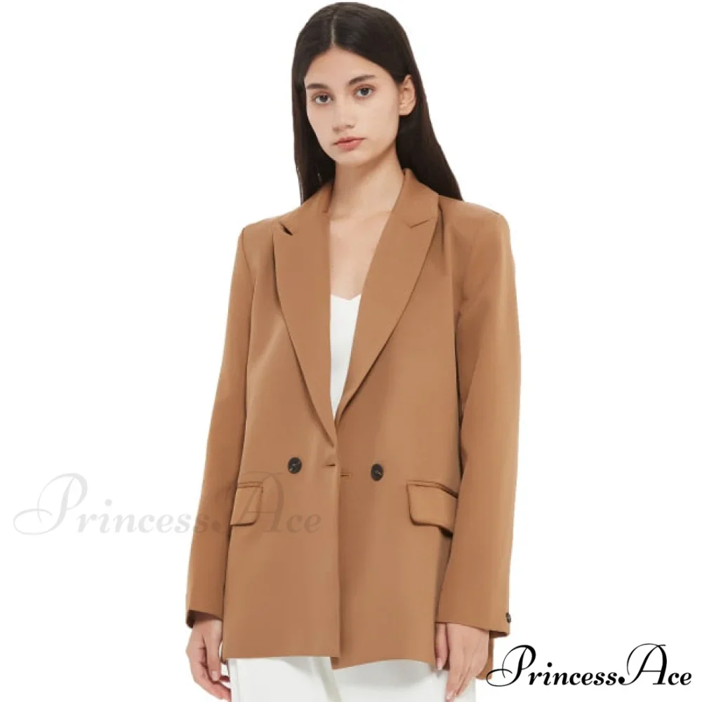 Casual Solid Color Pocket Decorative Blazer - Image 7