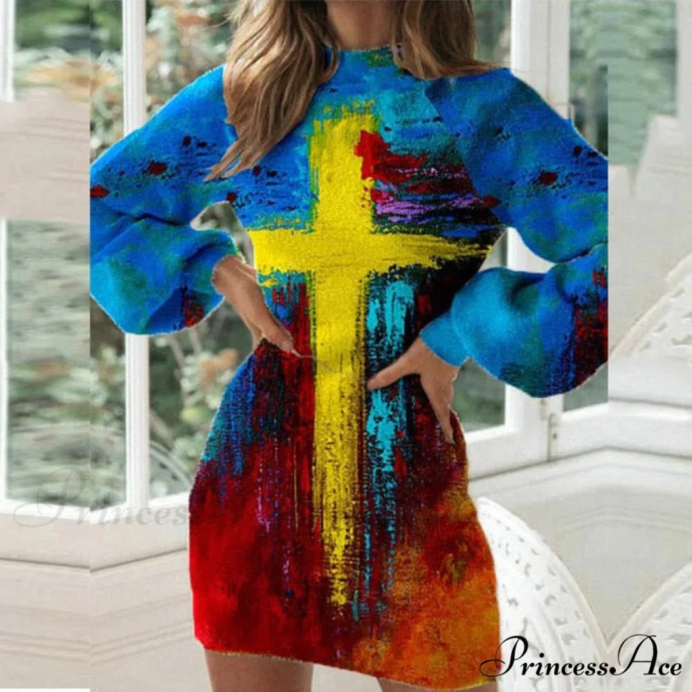 Elegant Lantern Long Sleeves Dresses - Image 6