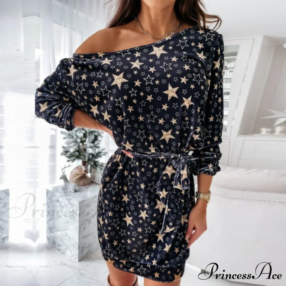Christmas Snowflake Elk Print Dress - Image 8