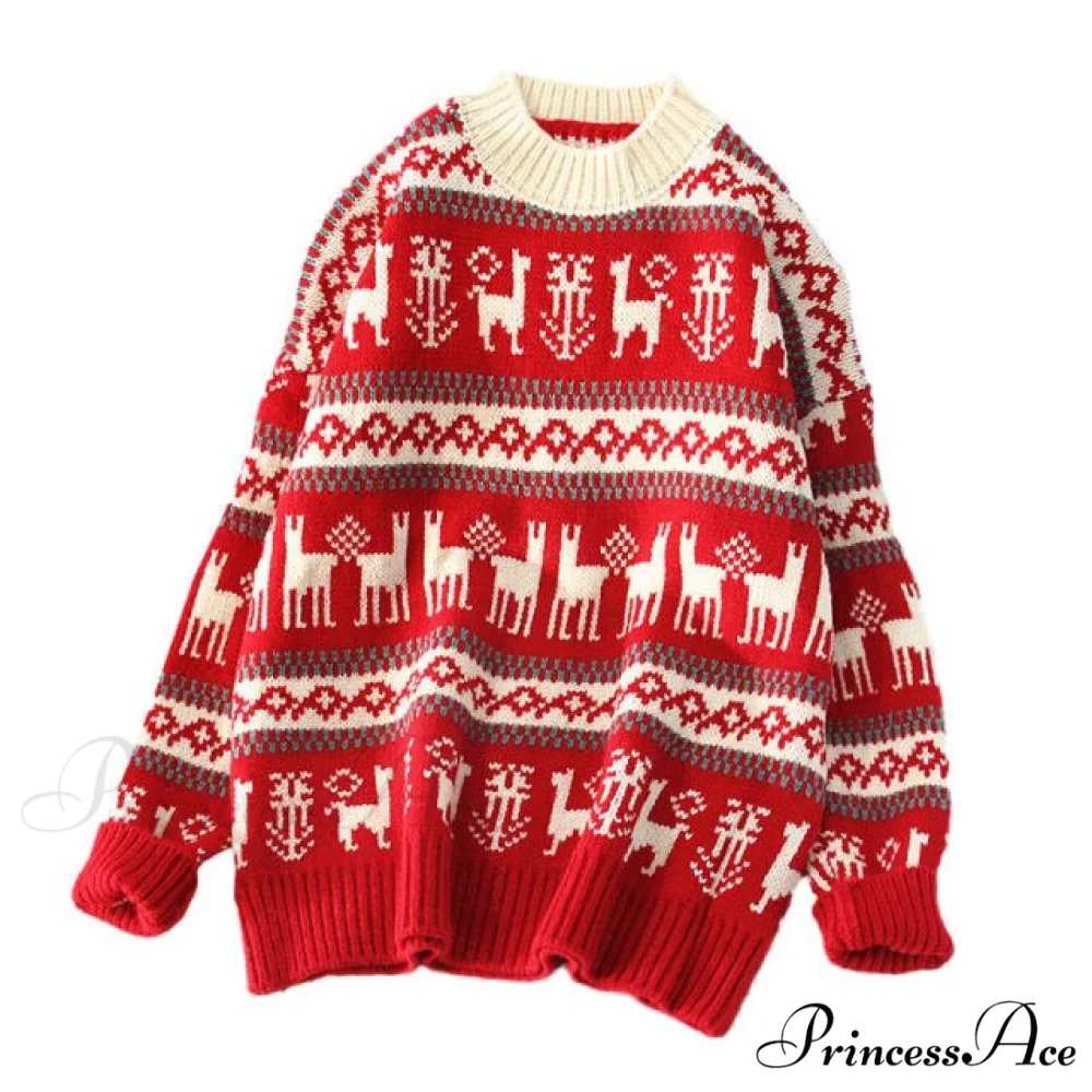 Christmas Red Deer Sweater - Image 3