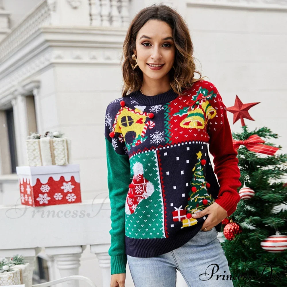 Christmas Little Snowflake Knitted Sweater - Image 2