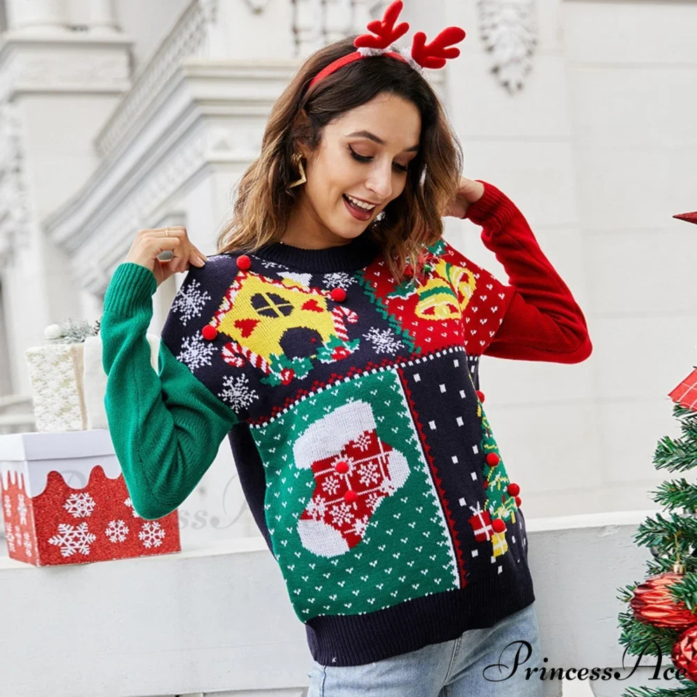 Christmas Little Snowflake Knitted Sweater - Image 3