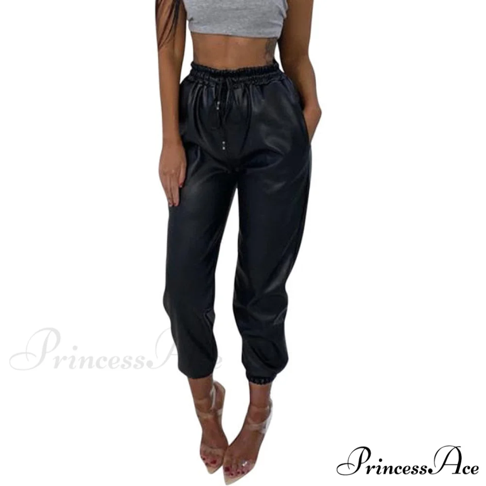 Leather Harem Camo Pants - Image 2