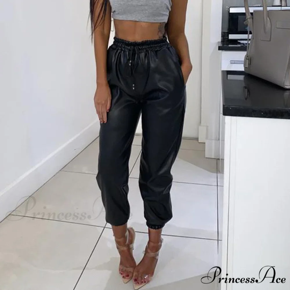 Leather Harem Camo Pants - Image 3