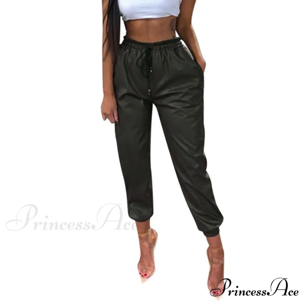 Leather Harem Camo Pants - Image 4