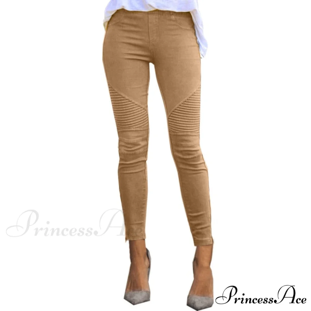 Striped Print Imitation Jean - Image 2