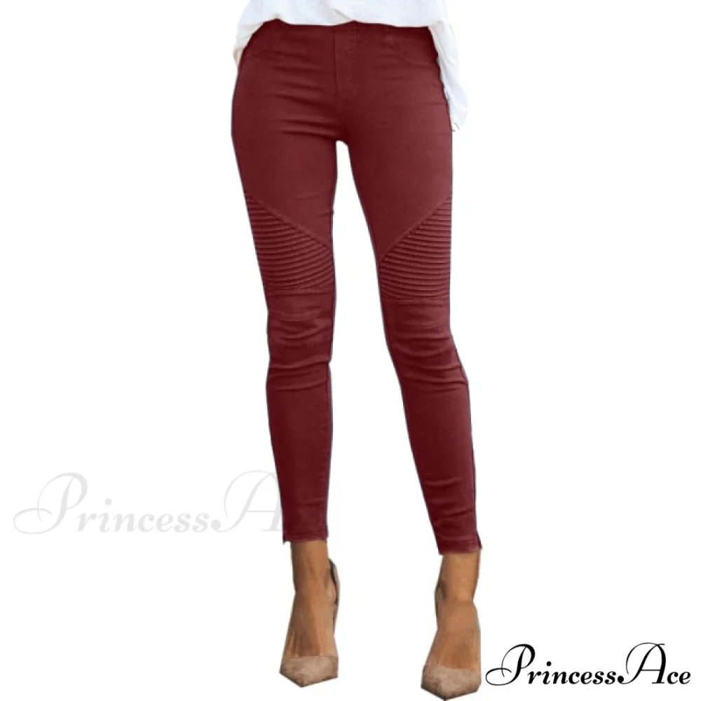 Striped Print Imitation Jean - Image 3