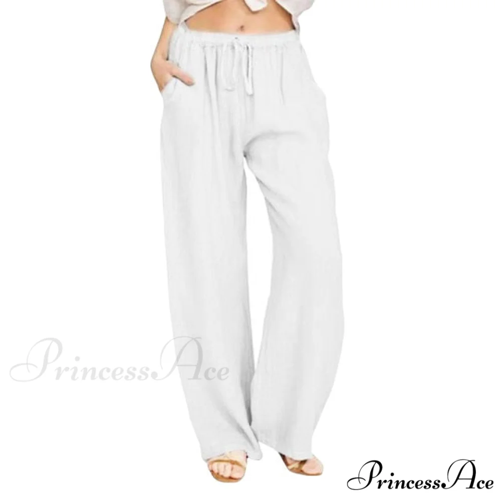 Wide Leg Lace-up Pants - Image 2