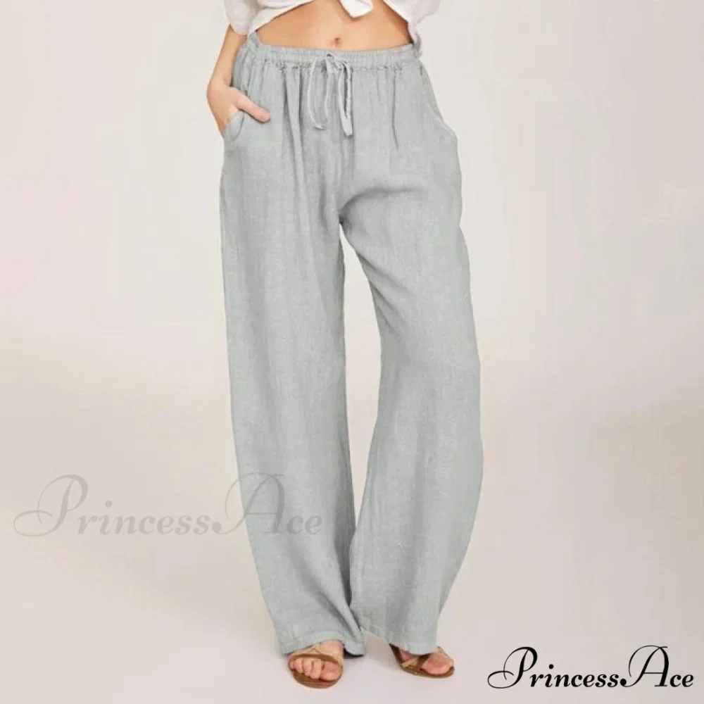 Wide Leg Lace-up Pants - Image 3