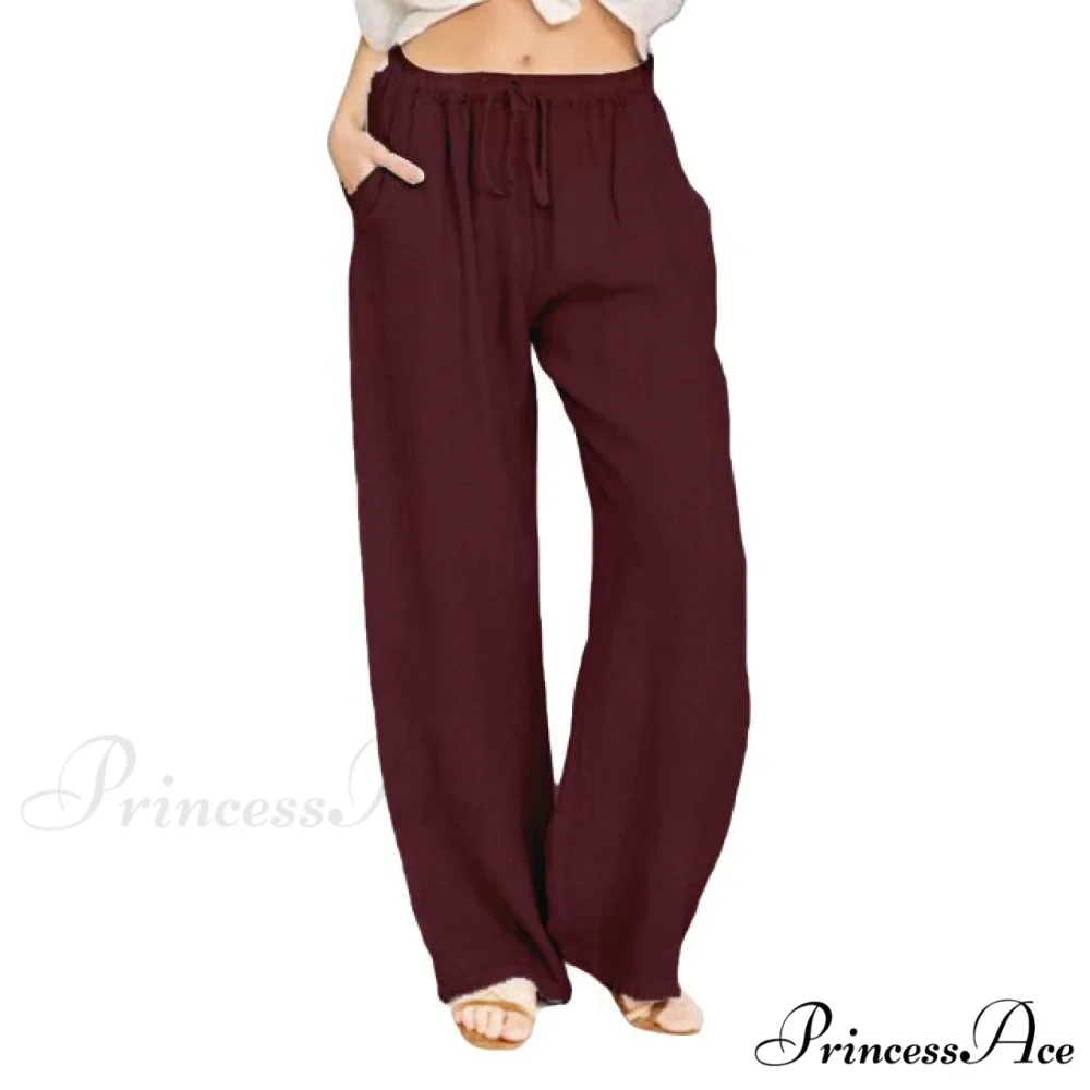 Wide Leg Lace-up Pants - Image 4