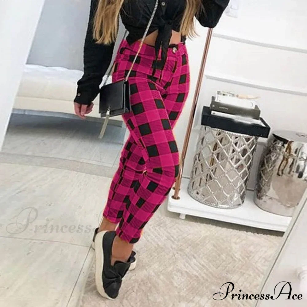 Casual Elastic High Waist Loose Pockets Long Pants - Image 2