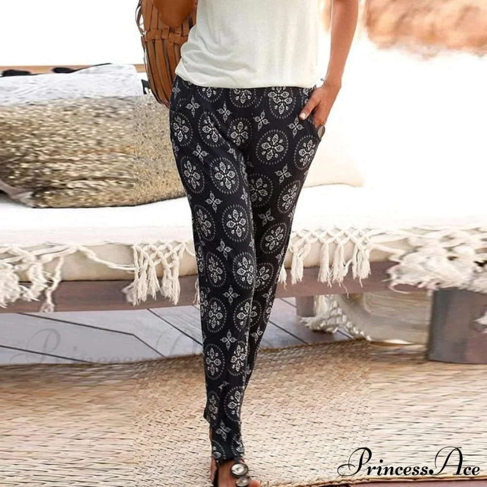 High Waist 3D Printing Trousers Long Pants - Image 5