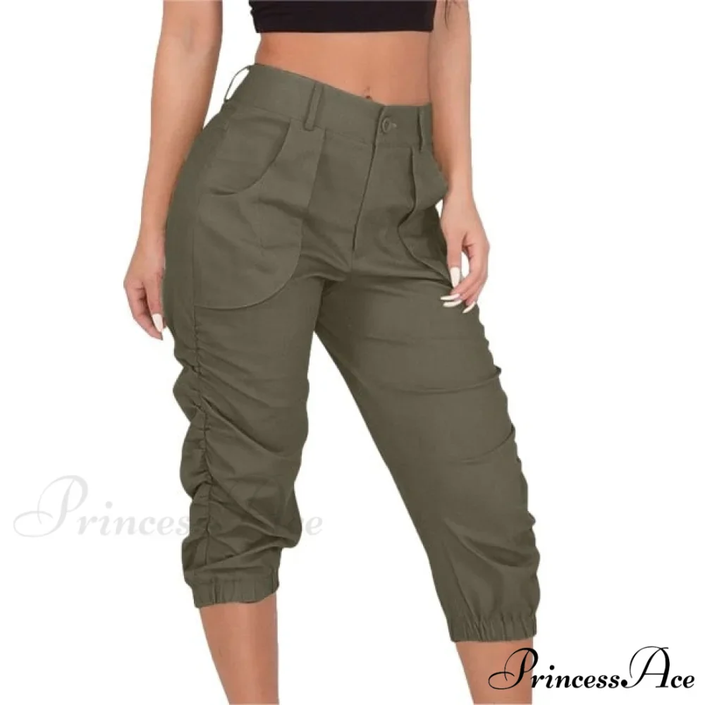 High Waist Cropped Pants - Image 2