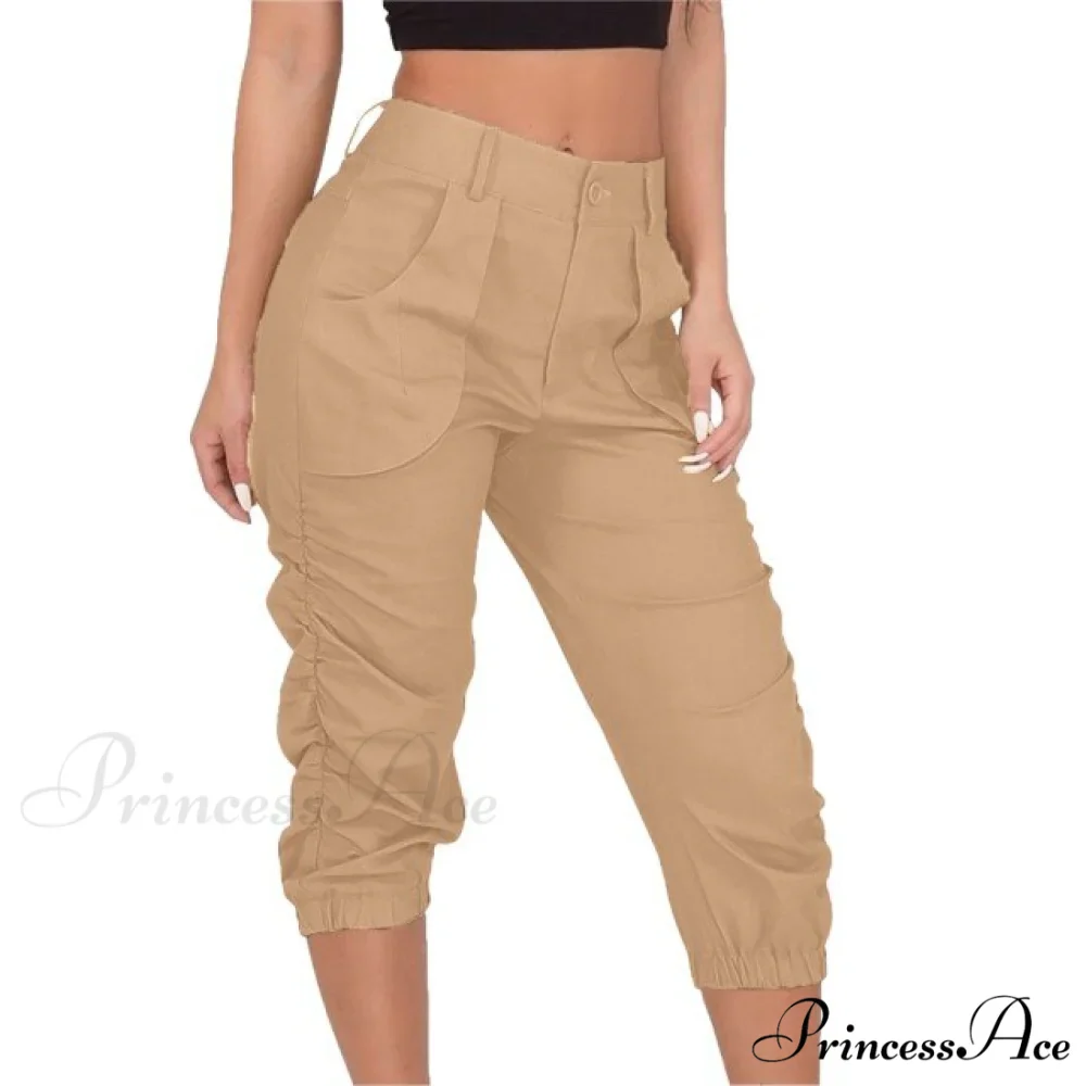 High Waist Cropped Pants - Image 4