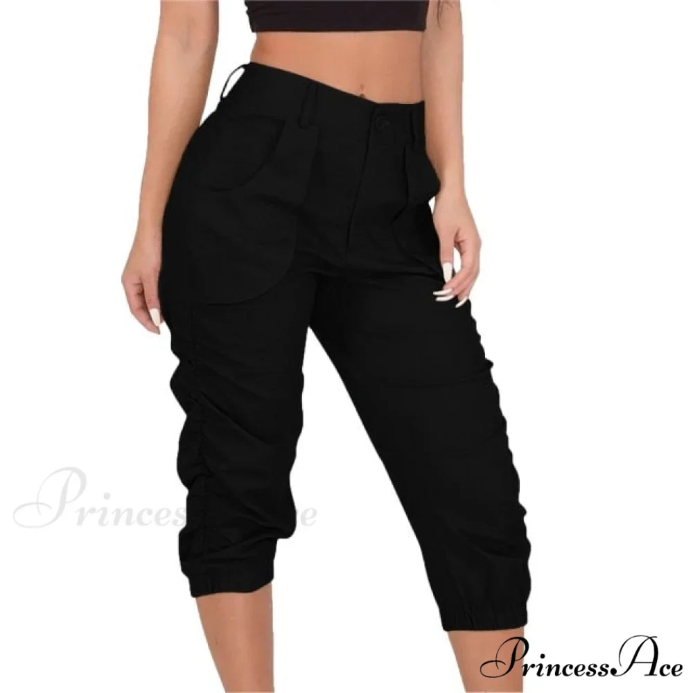 High Waist Cropped Pants - Image 6