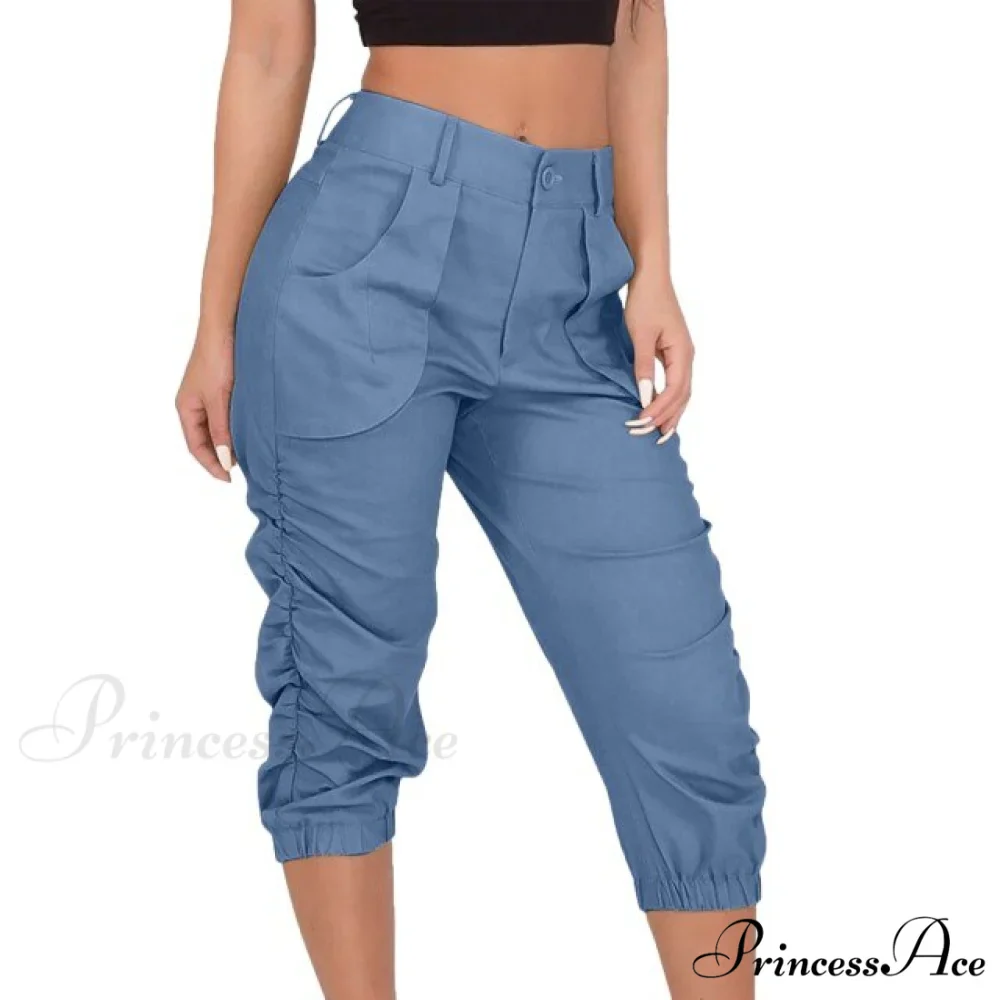 High Waist Cropped Pants - Image 7