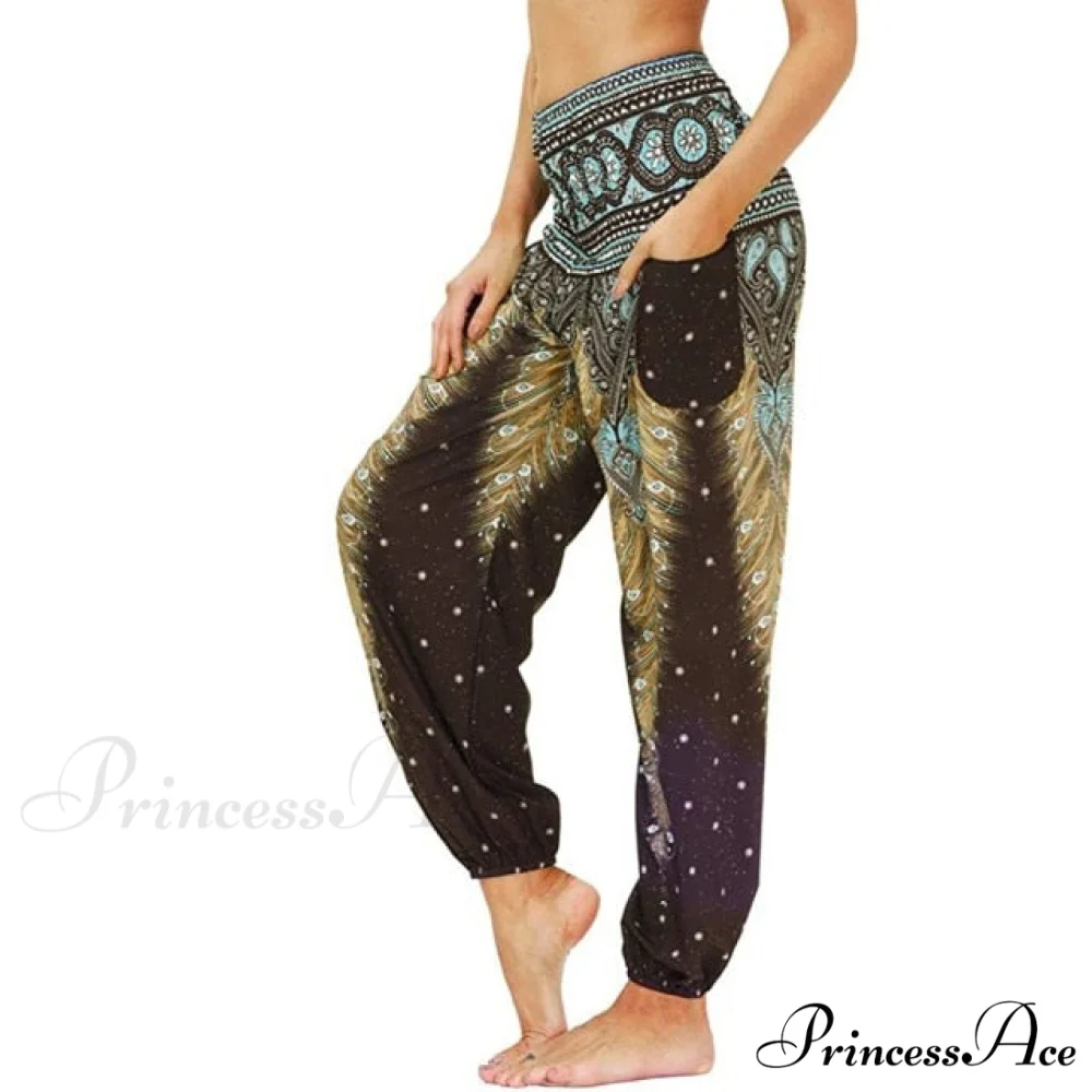 Casual Boho Vintage Wide Leg Pants - Image 2